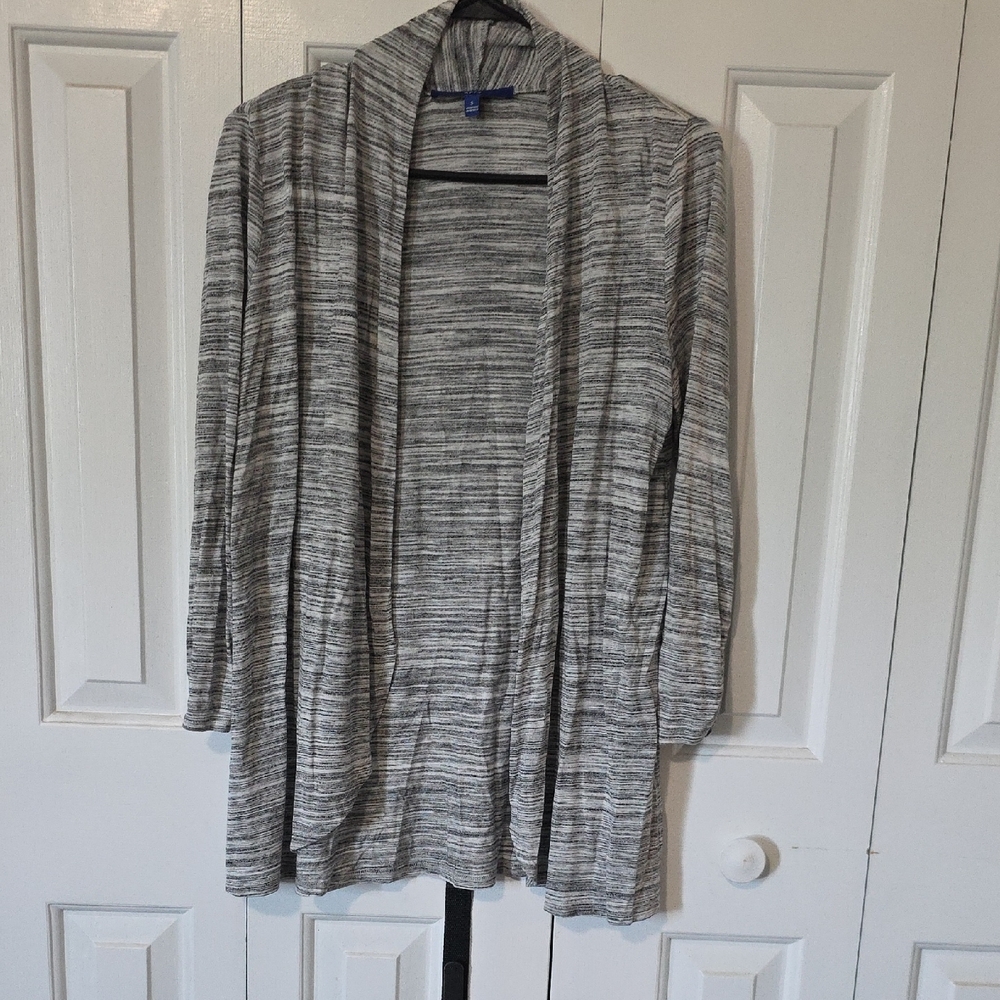 Apt. 9 Heathered Gray Open Front Cardigan